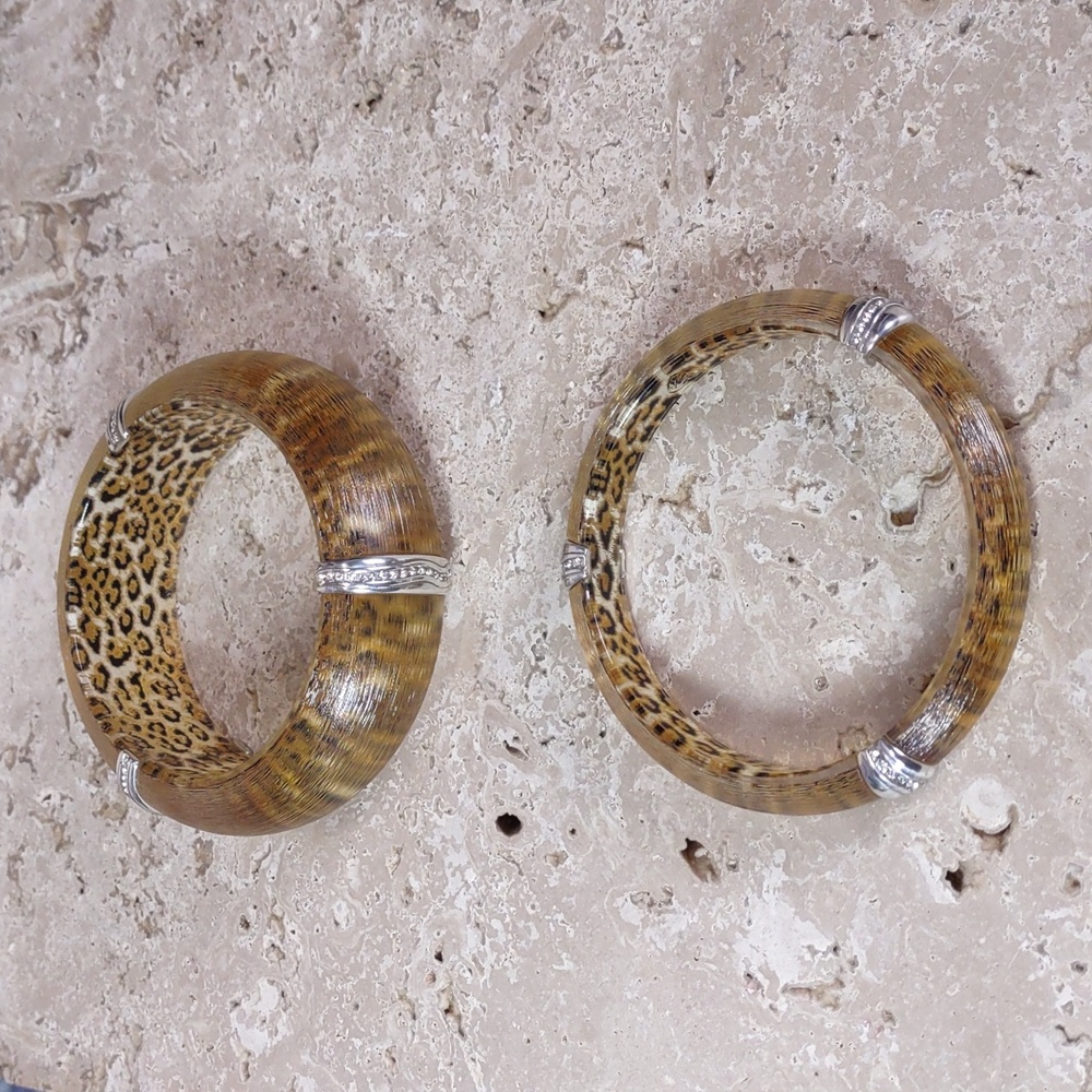 Brighton Trinity Leopard Bangle Bracelets - Picture 2 of 10